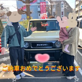 ジムニーご納車おめでとうございます♪